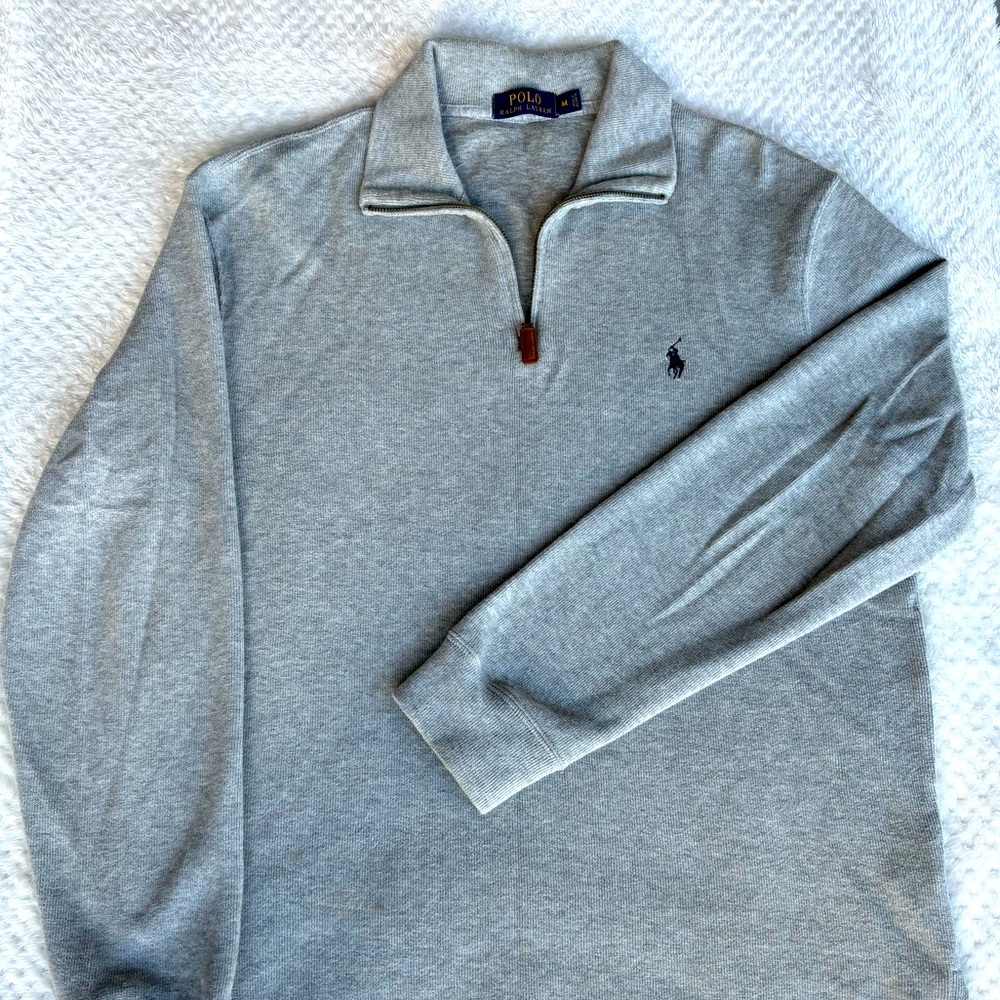 Polo Ralph Lauren Grey Quarter-zip Jacket